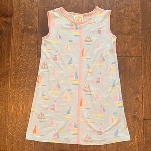 TBBC Katie Cover-Up - Sandyport Sailboats Blue with Sandpearl Pink - 8